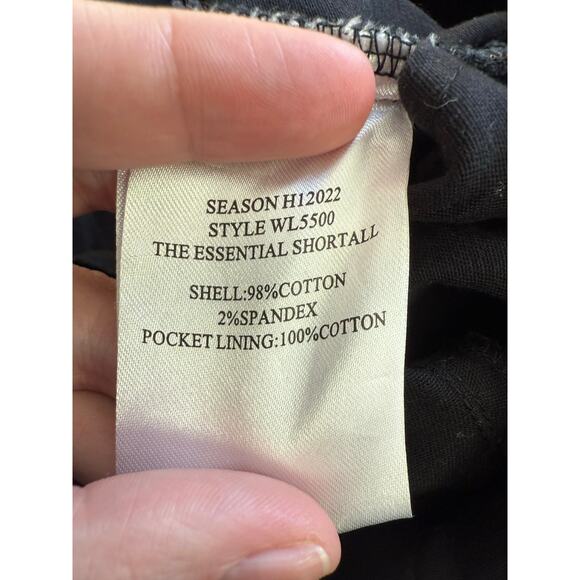 WILDFANG The Essential Shortall Stretch Cotton Overall Shorts Black Size Small - Picture 6 of 7